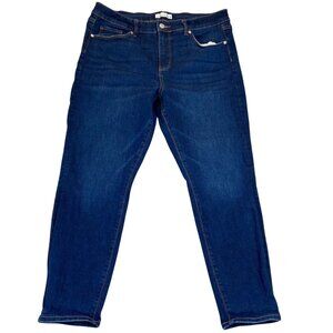 Loft Womens Jeans Petite 14 Dark Wash Mid-Rise Ankle